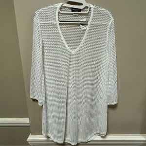 Jordan Taylor Sz M White Swimsuit Cover Up NWT